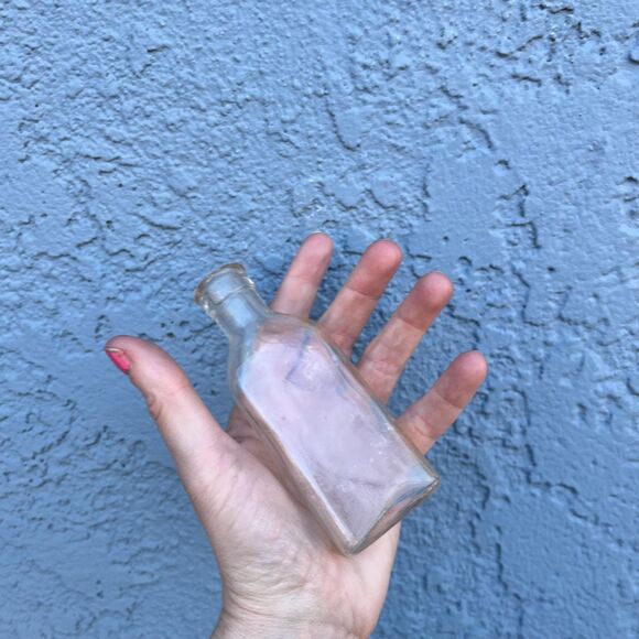 Vintage Glass Bottles Set Two Rustic Cottagecore Decor Vases - Picture 10 of 10